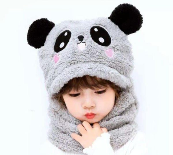 Kids Winter Panda Wool Cap